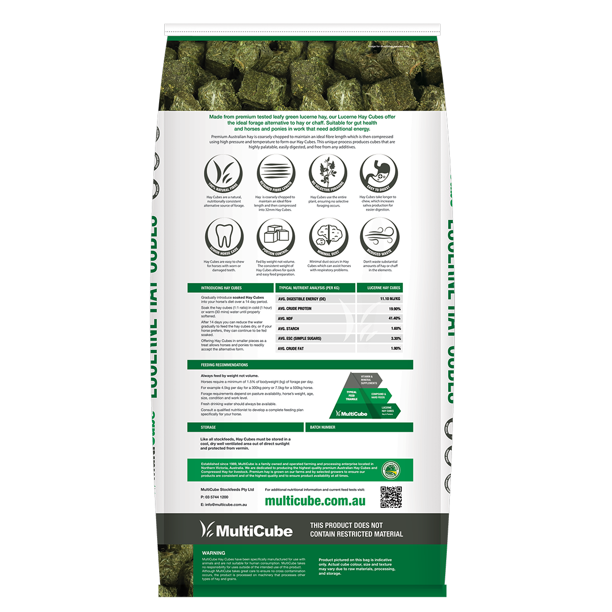EVENT SPECIAL - Lucerne Hay Cubes - 20kg Bag